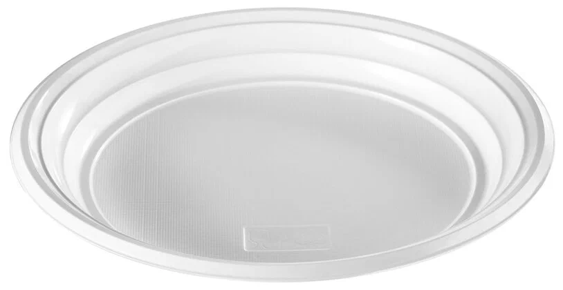 Тарелка пластик плоская 